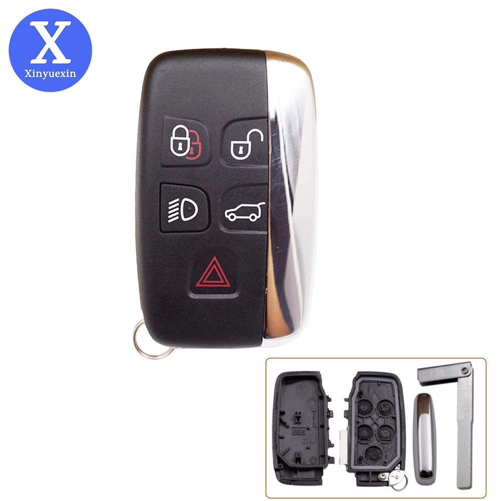 Чехол Xinyuexin для автомобильных ключей 5 кнопок Land Rover Range Discovery Sport Evogue LR4 Freelander |