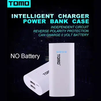 

TOMO 26650 18650 Battery Charger Intelligent Power Bank Case Rechargeable Charger for 26650 18650 Battery without Battery