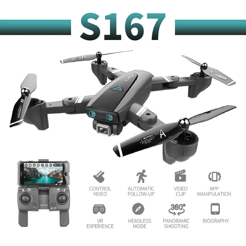 

S167 5G WIFI FPV HD Camera drone 4k gps Quadcopter Foldable Drones RC dron with drohne VS SG906 SG106 drone