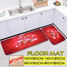 Счастливого Рождества коврик для ванной комнаты спальни кухни коврики нескользящий Пол Дверной коврик полиэстер+ из термопластичной резины пропускающий воздух ковер