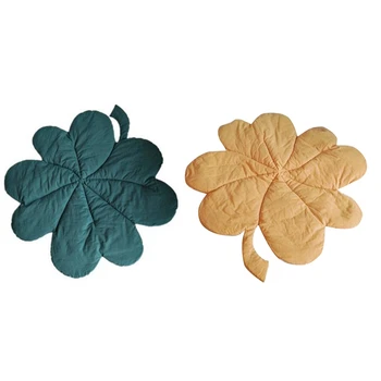 

Clover Leaf Floor Carpet Baby Floor Play Mat Cotton Crawling Safety Activity Mat Gym Blanket Kids Room Decor