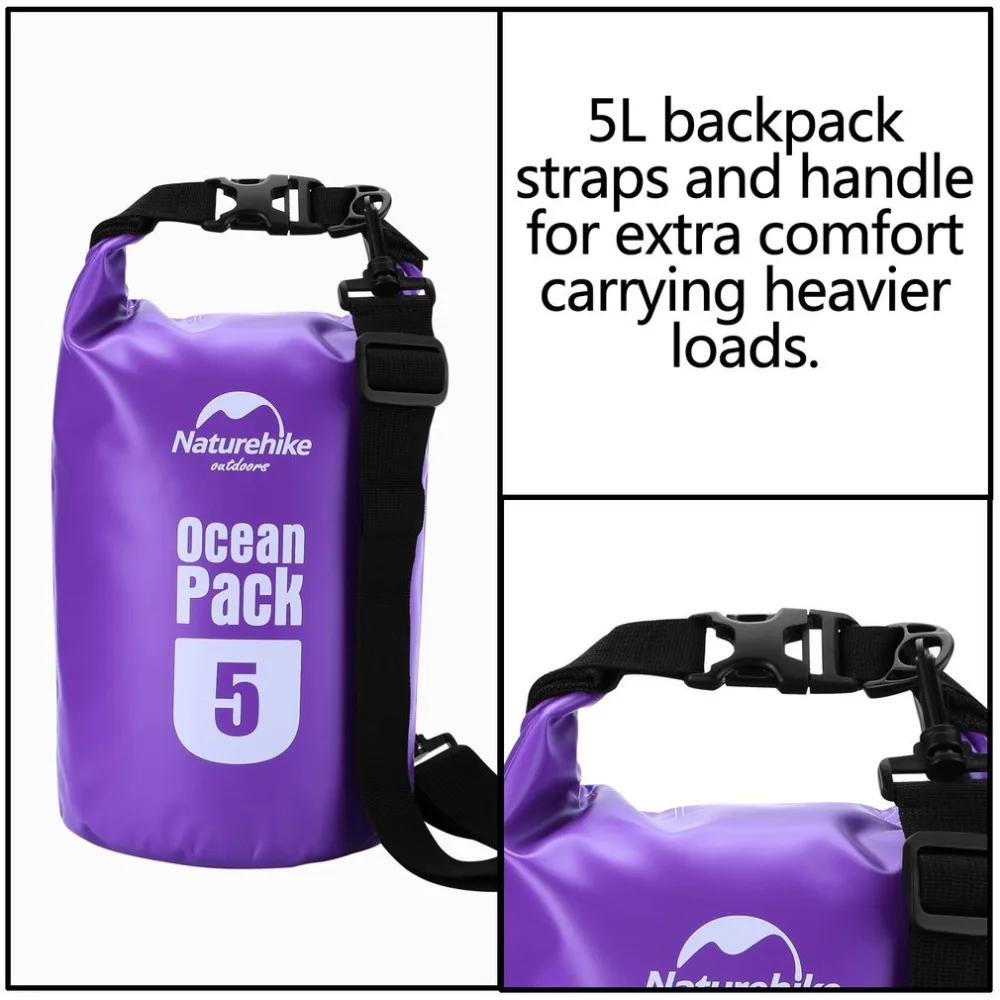 Naturehike Водонепроницаемый сухой мешок 5L 10L 20L Открытый Дайвинг складная сумка для хранения пляжная сумка для плавания рафтинг река океан распродажа