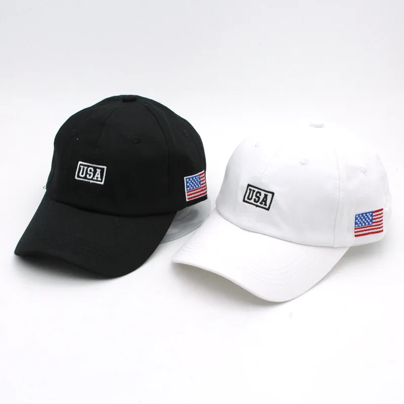 

New Simplicity Hats American Flag USA Letters Embroidery Baseball Caps Men And Women Outdoor Sports Sunshade Caps
