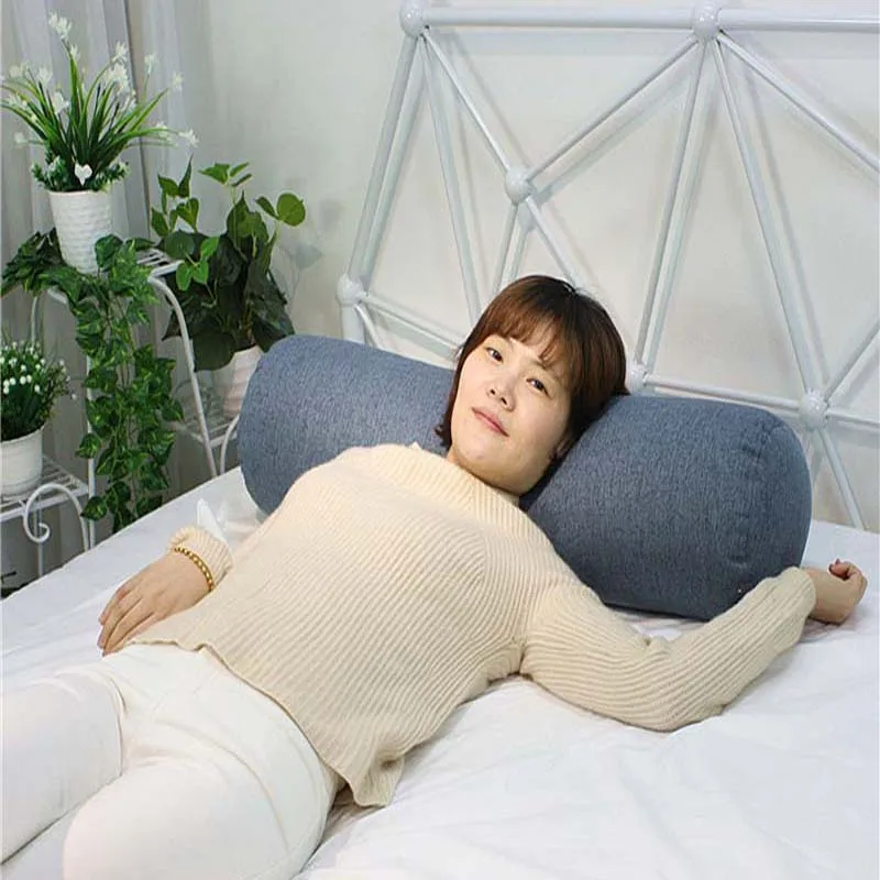 

Cotton Jute Long Pillow for Sleeping Neck Bolster Removable Orthopedic Head Support Orthopedic Cushion Couch Canap Back Cushions