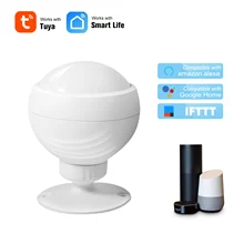 Wi fi pir sensor de movimento sem fio passivo ir detector segurança alarme sensor tuya app controle casa inteligente para alexa google casa