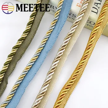 

2Meters 6mm High-grade Two-color Strap Webbing DIY Curtain Pillow Sofa Home Sewing Material Handmade Decorative Lace Rope