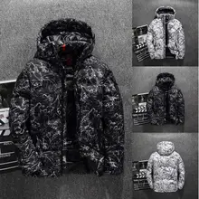 Брендовая зимняя куртка для мужчин, парка с капюшоном, пальто для мужчин, Осень-зима, Повседневная теплая кожаная куртка с карманами и пуговицами, верхняя одежда для мужчин