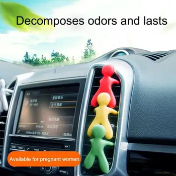 

ABS lovely Cartoon Small People Car Air Vent Freshener Aroma Clip Diffuser fresh scent freshen car air car interier Decor