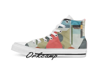 

WOMAN OF WHEN Custom Casual High Top lace-up Canvas shoes sneakers Drop shipping