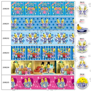 

Banana Cartoon Printed 10Yards 25mm/38mm/50mm/75mm Grosgrain/Satin Ribbon DIY Accessories,Flatback Resins 30 pcs/lot 200820