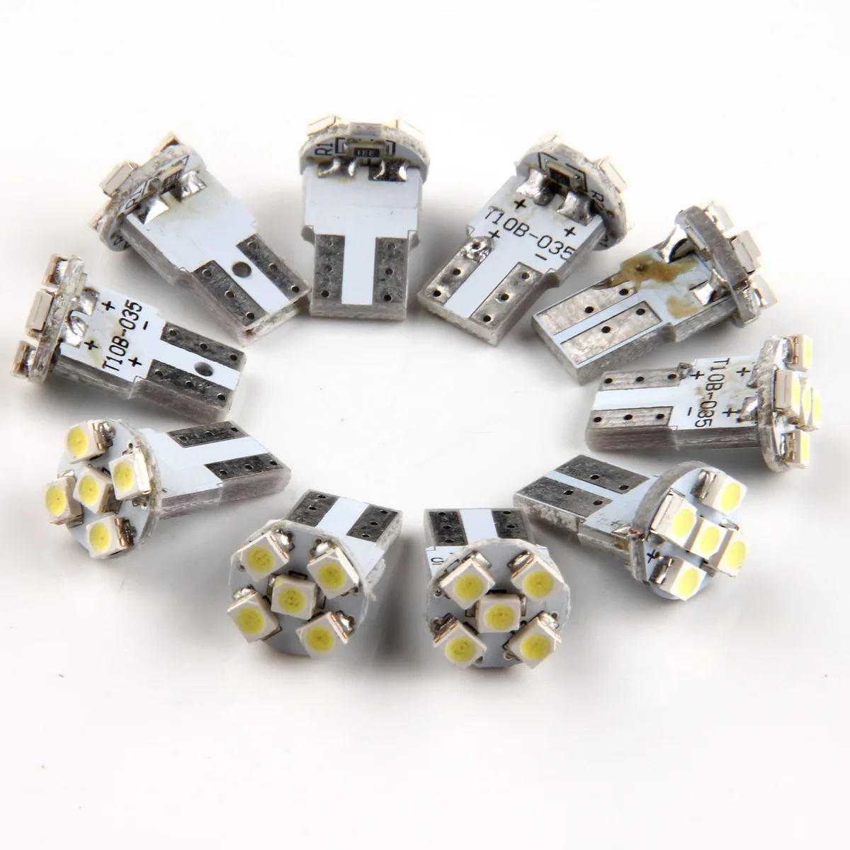 POSSBAY T10 4/5 SMD СВЕТОДИОДНЫЙ 5050/1210 12 В белый свет светодиодная лампа с клиновидным