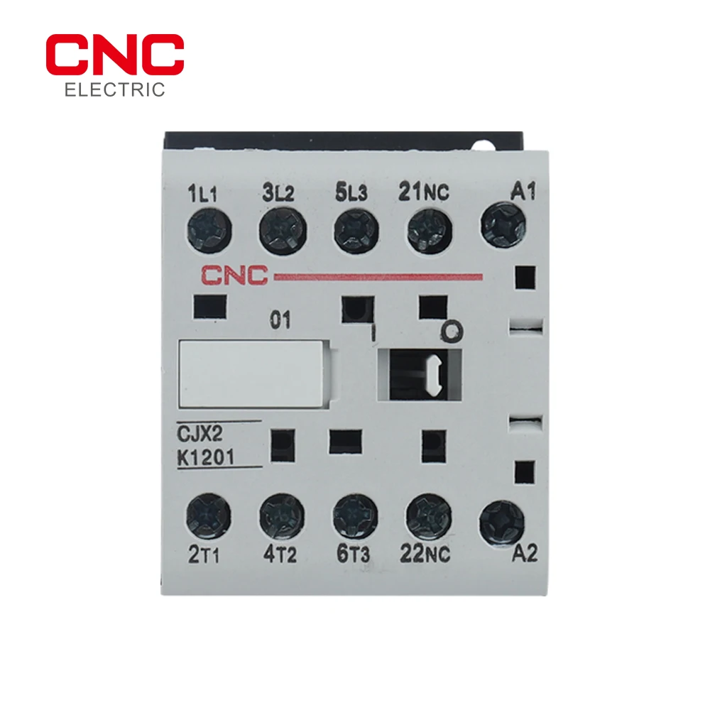 CNC CJX2-K Din Rail 220V Mini AC Contactor 3P 3main 1NO/3main 1NC Coil Voltage 50/60Hz 6A 9A 12A