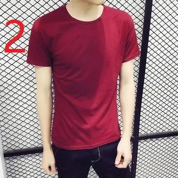 

Men's short-sleeved T-shirt shirt compassionate men's bottoming shirt half-sleeved solid color summer dress round neck 7073