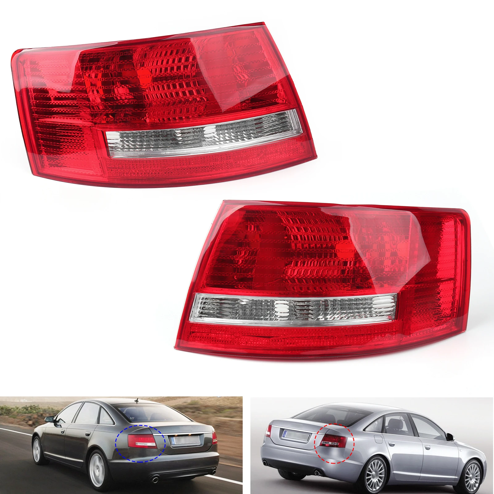 Areyourshop 1 шт. левый/правый задний светильник для Audi A6 Quattro S6 2005-2008 4F5945095M светодиодный задний светильник