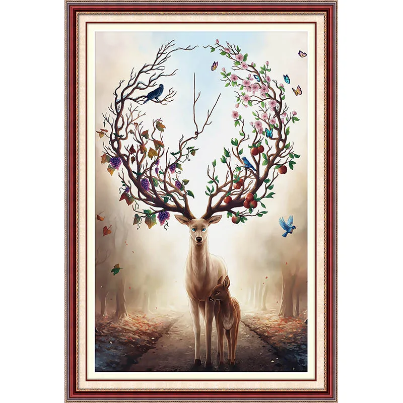 Lucky deer 1 Животное Рождественский олень Новое поступление Сделай Сам кристалл полная дрель квадратная 5D алмазная живопись 3d Набор для вышивки крестиком Мозаика круглые стразы - Цвет: Lucky deer 1