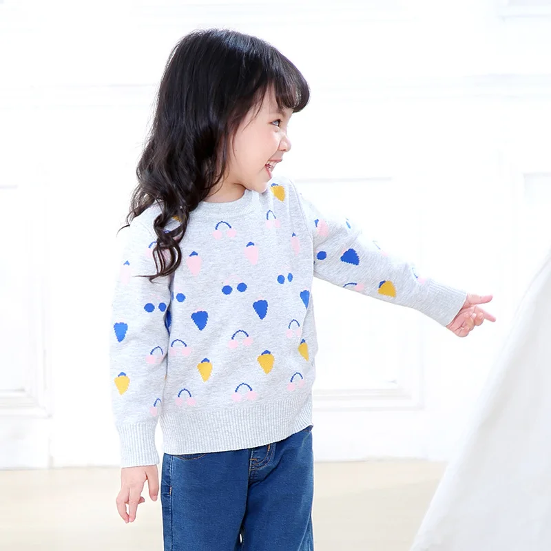 

Pick Code CHILDREN'S Sweater 2019 Autumn And Winter New Products First GIRL'S Knitted Shirt Hot Selling Cotton Versatile Double