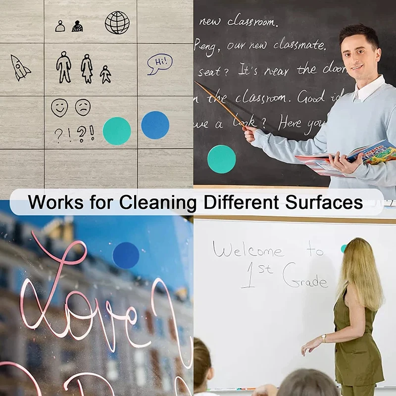 Mini Dry Erase Erasers Magnetic Whiteboard Erasers Chalkboard Cleaners Dry Wiper 16 Pack