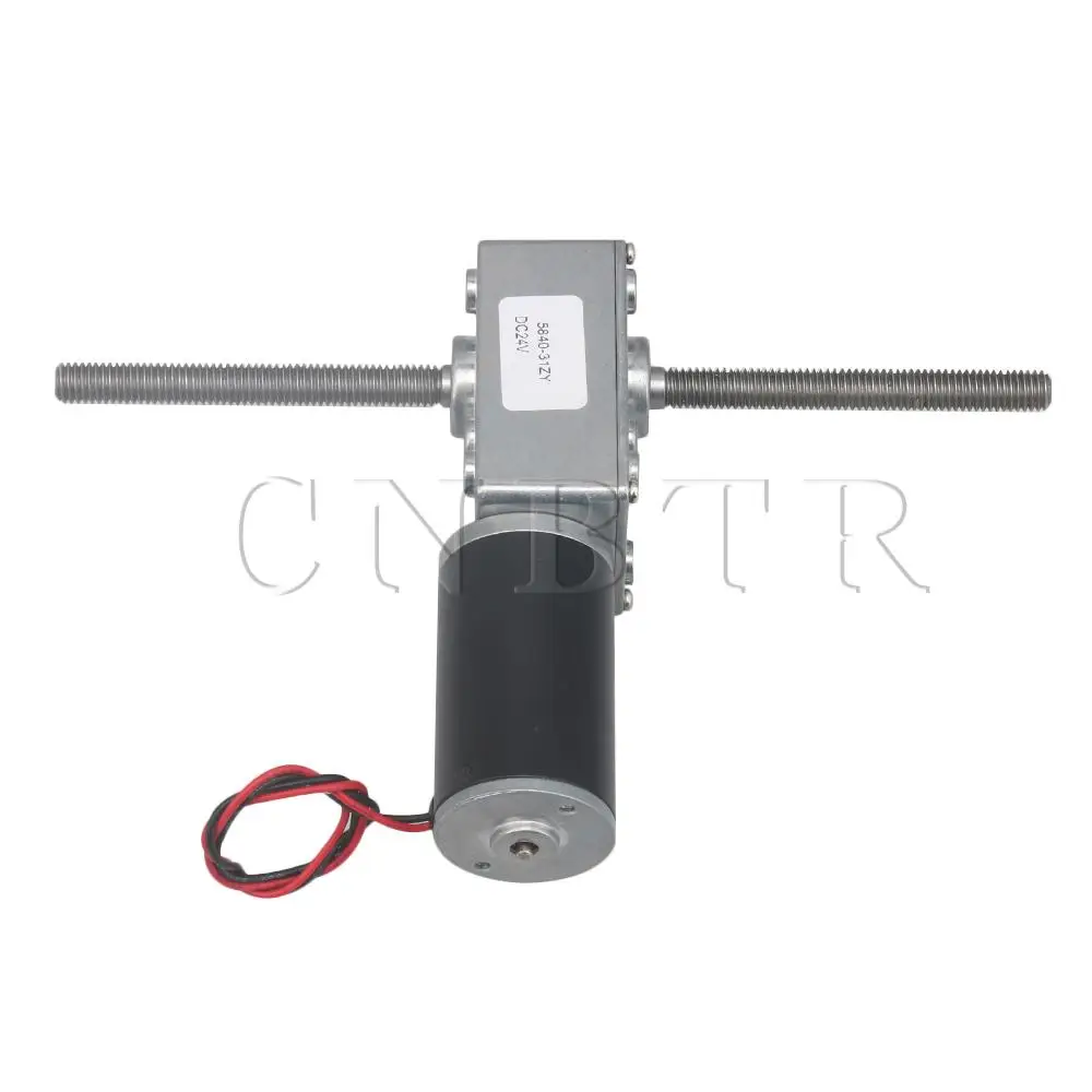 

CNBTR 260rpm Double Shafts M8 Thread DC24V 3.71W Worm Turbo Geared Motor