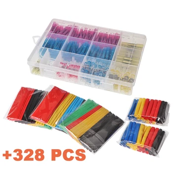 

255/583Pcs Heat Shrink Butt Connectors Solder Seal Wire Connectors Insulated Electrical Waterproof Terminals Kit