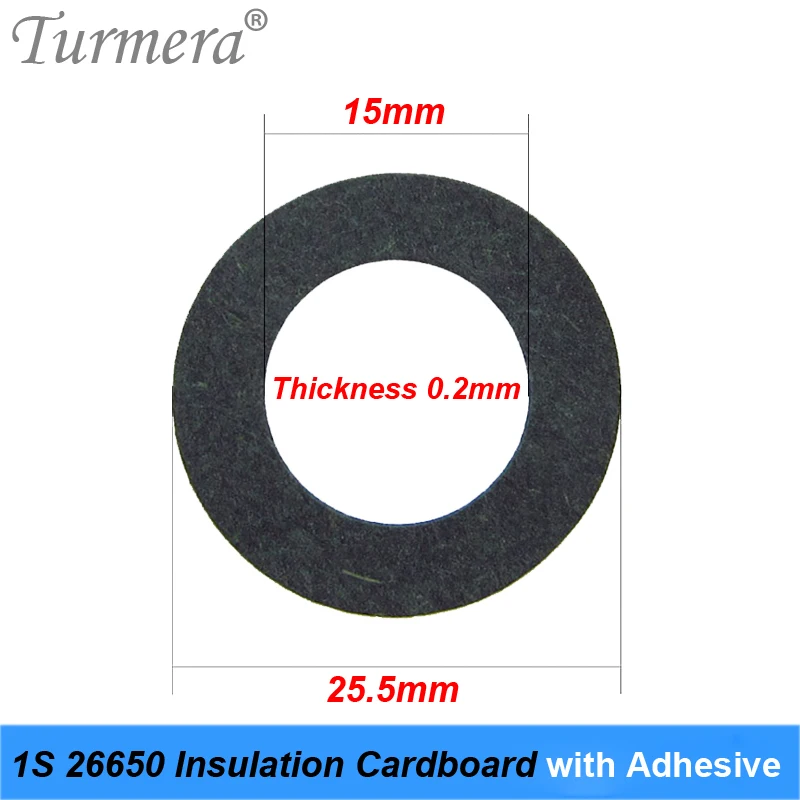 45pcs 1S 26650 Battery Insulation Gasket Barley Paper Battery Pack Cell Insulating Glue Patch Positive Electrode Insulated Pad Turmera 05