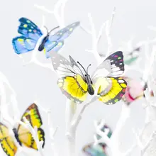 6 шт. ПВХ бабочка моделирование орнамент открытый сад кустарник вечерние украшения фестиваль