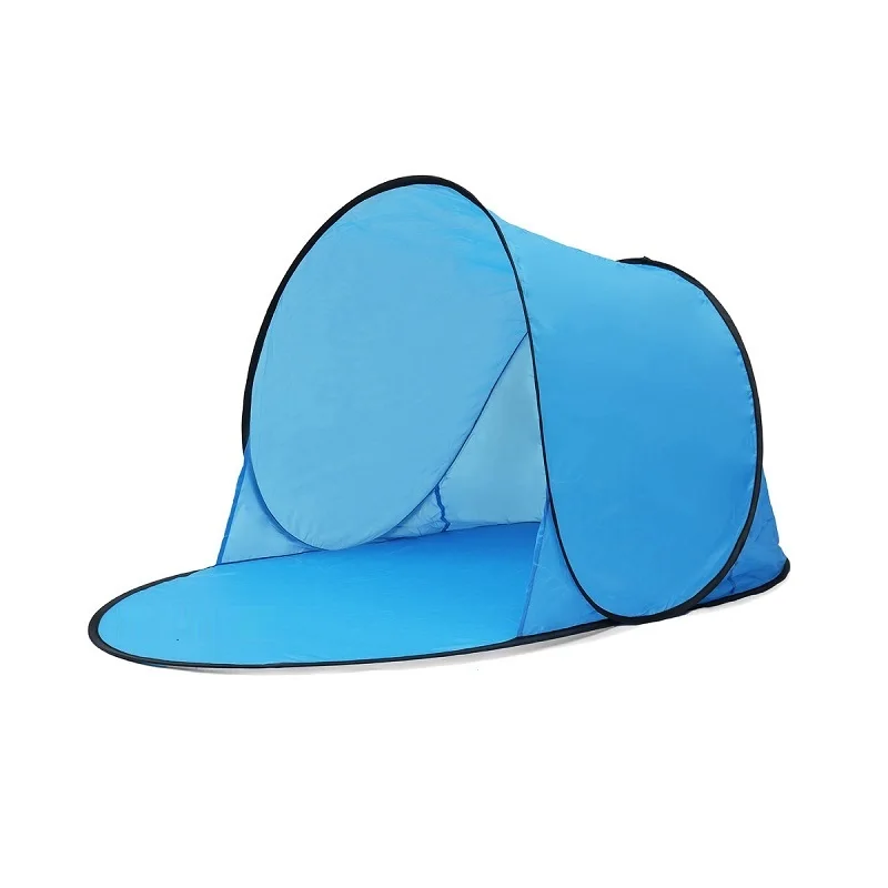 Blue Color Открытый Портативный тент УФ-пляж Кемпинг палатка всплывающий открытый пляжный коврик складной автоматический для 1-2 человек - Цвет: Blue Color