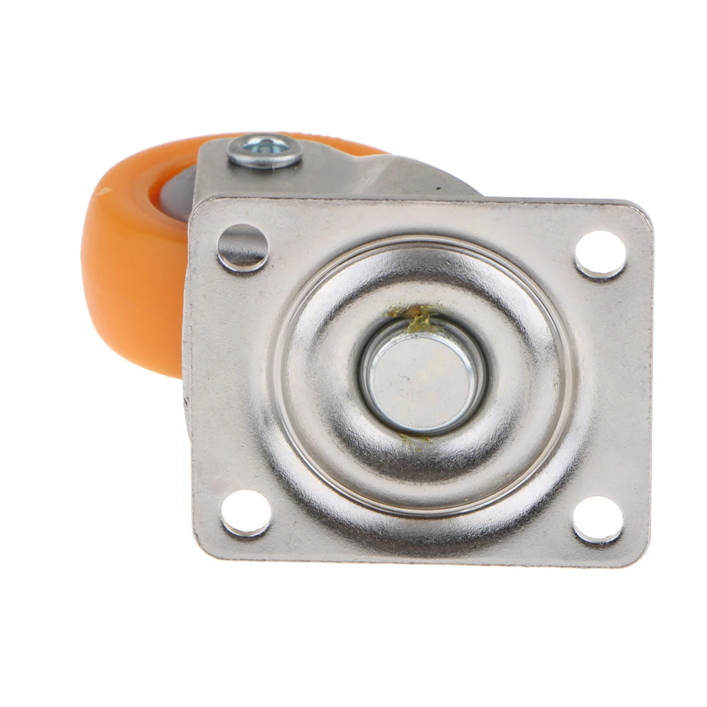 Orange Nylon Swivel Casters Castor Wheel 32mm, 17kg, 4pcs Pack