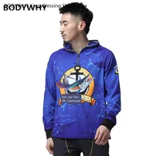 Outdoor Sports Sun Protection Clothing Mens Hoodies Sunscreen Blue Dry Breathable UV Wear-Resistant Wicking Cycling sweatshirts