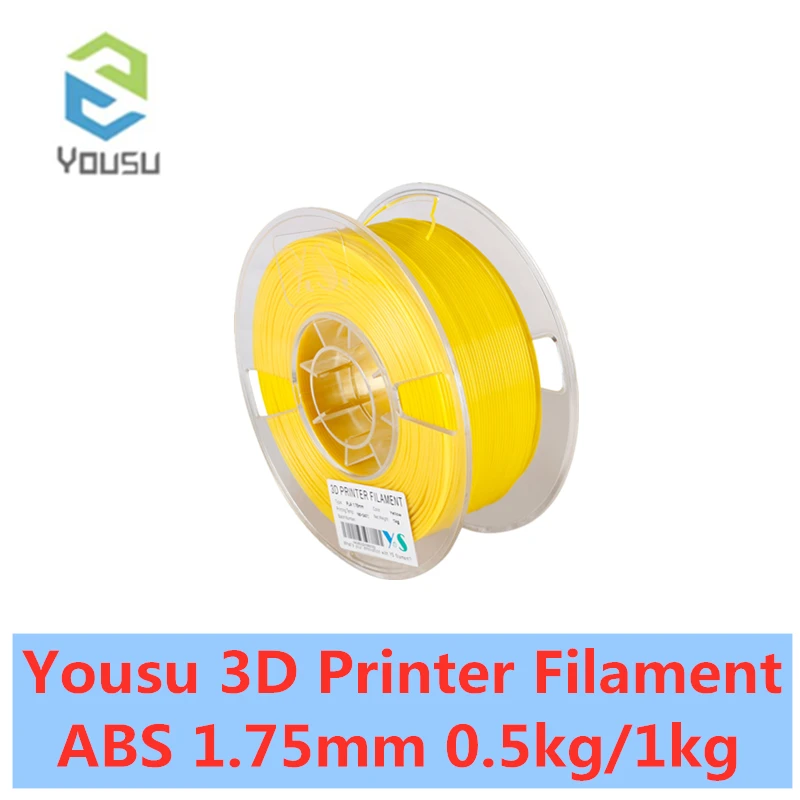 YOUSU HIGH QUALITY 3D Printer ABS filament 1.75mm 0.5kg/1kg 170m/340m Multi colors 3d printer materials Post from Moscow