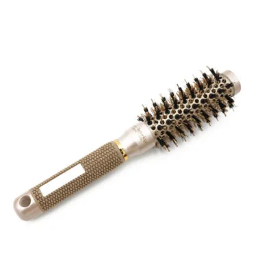Hair Brush Bristle Comb Brush Heat Conduction Air Aluminum Tube Ceramic Roller Styling Hair Comb Tool 4 Pcs - Цвет: 25