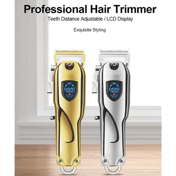 

New Professional Hair Clippers Men Trimmer Adjustable Blade Barber Grooming Kit Electric Haircut Machine