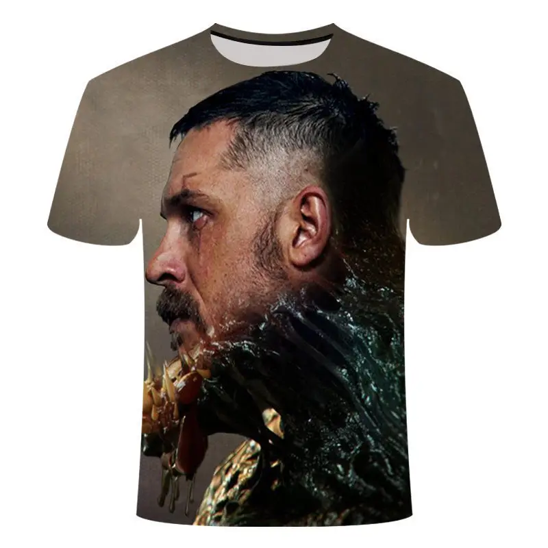 

2019 Popular Creativity Film Venom Man Short Sleeve T shirt 3d Printing tshirt streetwear t-shirt hiphop tops