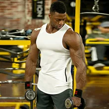 Летний Стиль, эластичная майка без рукавов из чистого хлопка для занятий фитнесом, занятий спортом