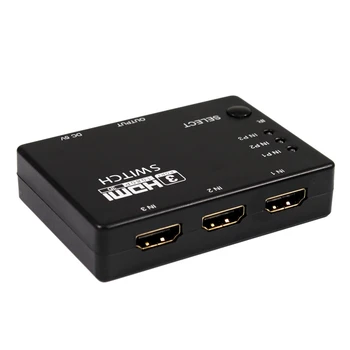 

HDMI Switcher HDMI switch HDMI Selector 3 inputs and one output Compatible with HDCP With remote control 3-port equipped Plug an