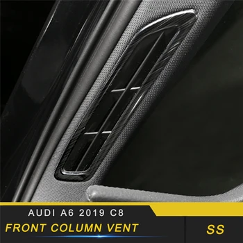 

For Audi A6 C8 2019 Car Styling Front Column A/C Air Outlet Vent Panel Cover Trim Frame Sticker Interior Accessories