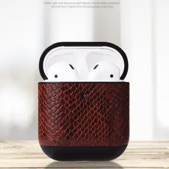 

Snake Texture Case For Airpods 1 2 Buckle Bluetooth Wireless Earphone Bag Cover For Airpods1 2 Headset Charging Box Coque