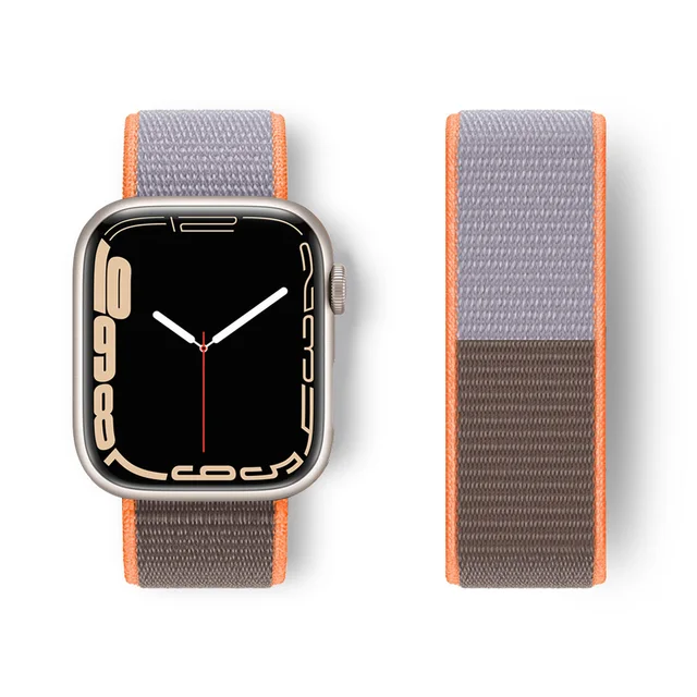 Nylon Strap for Apple Watch Band Series 765 45mm 41mm44mm 40mm  Smartwatch Watchband Belt Sport Bracelet on iWatch 4 3 42mm 38mm Bright orange