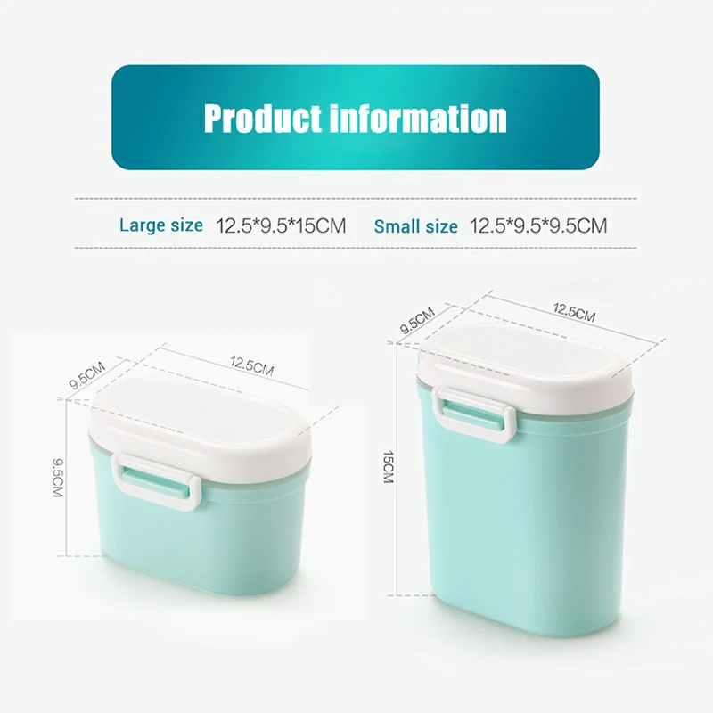 Baby Food Storage Containers Portable Milk Powder Dispenser Free Spoon