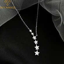 XIYANIKE подвеска серебряная звезда 925 пробы ожерелье очаровательное женское свадебное украшение дизайн креативный корейский стиль аксессуары