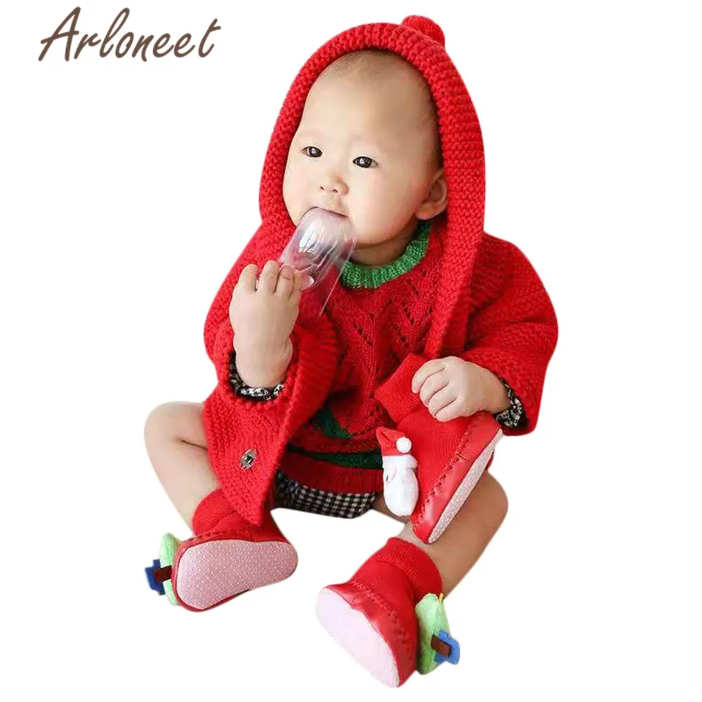 ARLONEET; Рождественская обувь для новорожденных; зимние кроссовки с героями мультфильмов для малышей; хлопковые нескользящие носки-тапочки для маленьких мальчиков и девочек