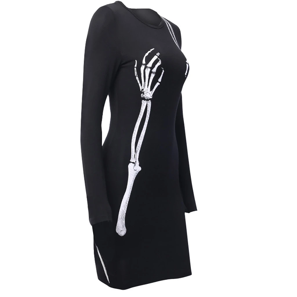 2019 Winter Dress Women Sexy Elegant Slim Sheath Party Dresses O Neck Warm Print Tight Buttocks Mini Dress Ladies 828