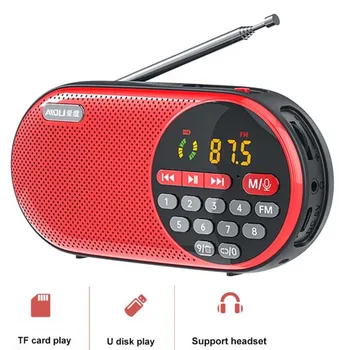 

FM Radio Portable Speaker 4000mAH Rechargeable Music Player with LED Display Support TF Card U Disk 3.5mm Headphone Jack