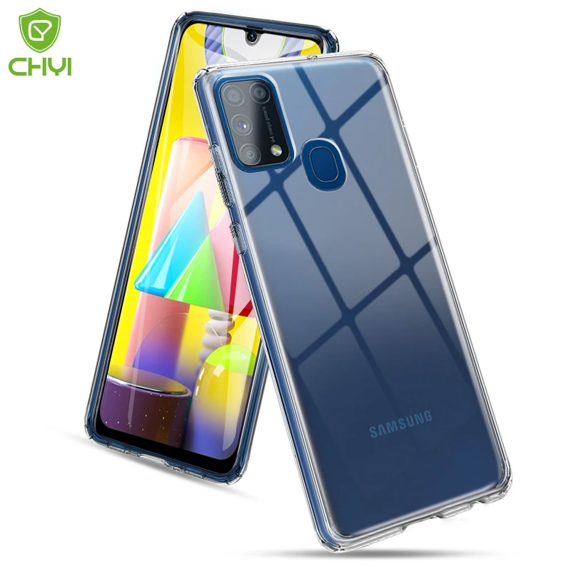 Роскошный Прозрачный ударопрочный чехол для телефона Samsung Galaxy M31 бампер из ТПУ с