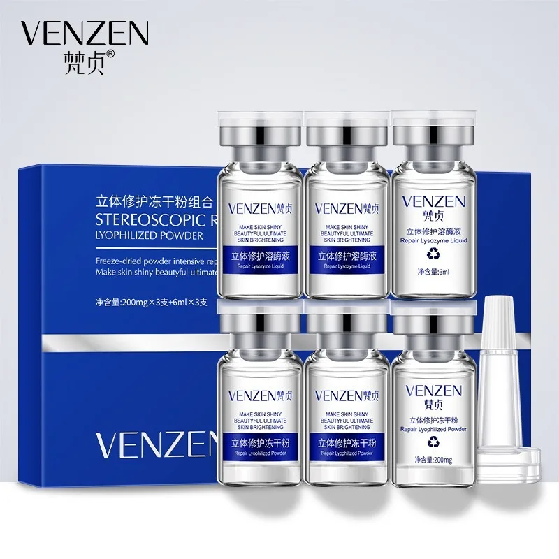 Lyophilized Powder+lysozyme Liquid Face Serum Hyaluronic Acid Shrink Pores Plasmin Solution AntiAcne Oligopeptide Repair Essence | Красота и