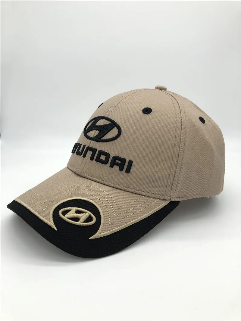 Новинка, бейсболка с вышитым логотипом HYUNDAI, регулируемая бейсболка с капюшоном для мужчин и женщин - Цвет: Хаки
