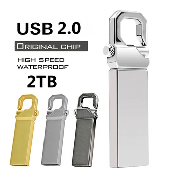 

USB 2.0 2TB Metal Flash Drives Memory Stick High Speed Key Pen Drive Upgrade External Storage Stick Expand U Disk