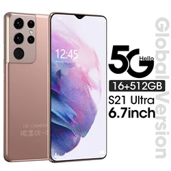 Undefined S21 Ultra 5G Global Version Smartphone 10 Core 6.7 Inch 16GB 512GB Android 10 Cellphone 6000mAh Unlock 4G Mobile Phone