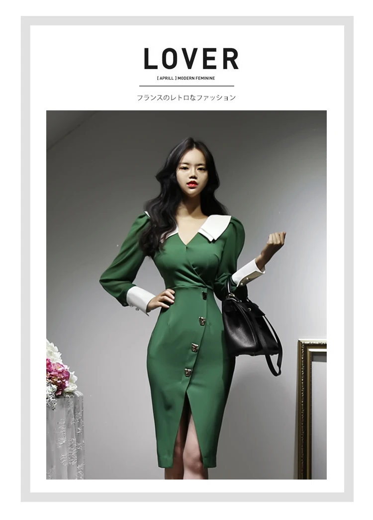 2022 فستان بسيط بابه واكمام طويله تصاميم كوريه جديد فساتين العيد لعام