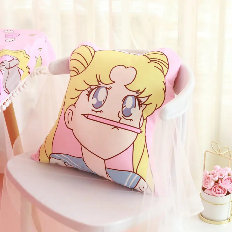 pillow C Сейлор Мун плюшевый, с принтом ковер 75 см круглый Луной и звездами; Детский развивающий коврик для ног коврик для Спальня Ванная комната проданы нащего завода - Цвет: pillow C