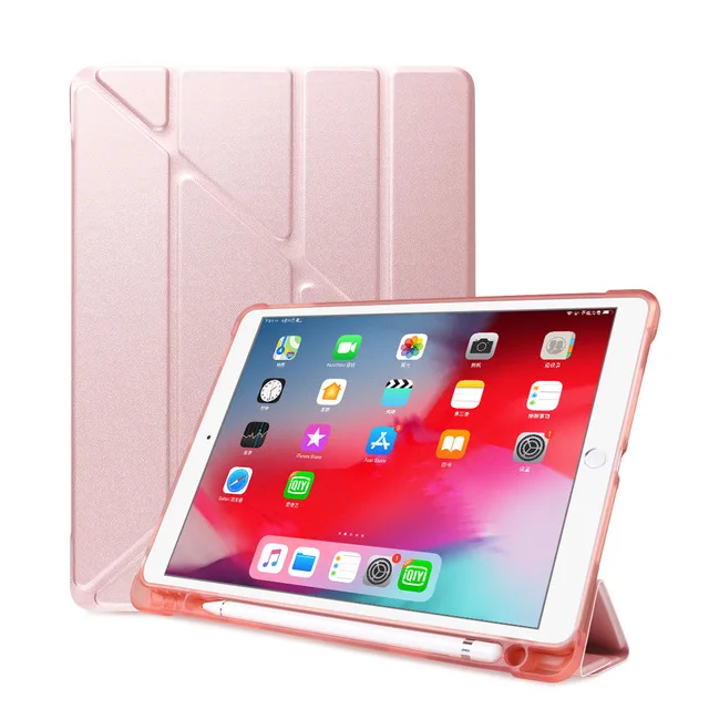 Подходит для ipad 10,2 /ipad 7/для ipad Pro 10,5/для ipad Air3+ электронная ручка анти-осень дышащая плоская Защитная крышка - Color: Rose Gold